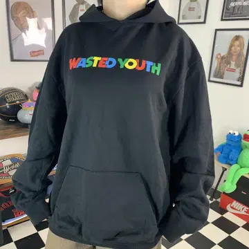 wasted youth posca hoodie