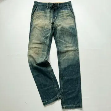 레어 빈티지 산카 데님 팬츠 신치 벨트 L 상당 페이즐리