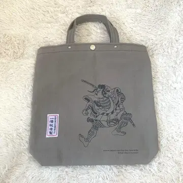 새상품급 이치자와 신자부로 캔버스 토트백 풍류 그림책 사방 병풍 그레이