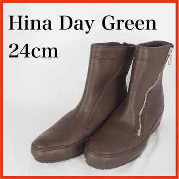 B0521*Hina Day Green*사이드 지퍼 숏부츠*24cm