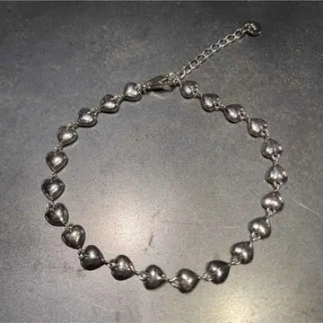 SILVER925 CONTINUE HEART BRACELET/실버