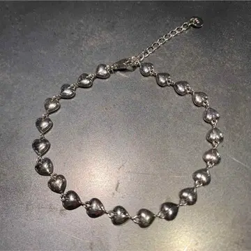 SILVER925 CONTINUE HEART BRACELET/실버