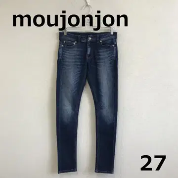 C0925B12 [ moujonjon ] 워시 가공 스키니 데님 팬츠