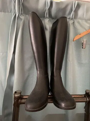 블랙 롱 부츠 밴딩 미끄럼 방지