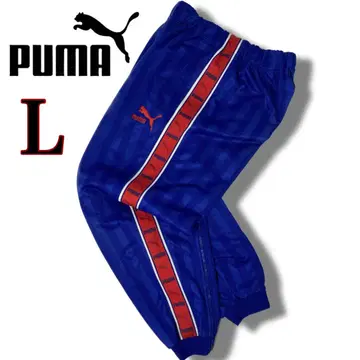 레어 컬러 PUMA 트랙 팬츠 90S Y2K 저지 레드 L