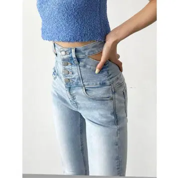 EMODA 비대칭 슬릿 하이웨스트 페깅스 미사용 새상품, 당일 발송