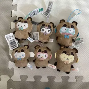 산리오 동물 인형옷 마스코트 너구리 편 전 6종