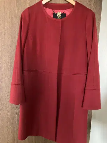 INED 노카라 자켓 빨간색