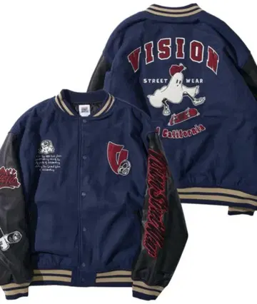 VISION STREET WEAR 고스트 스케이터 바시티 자켓