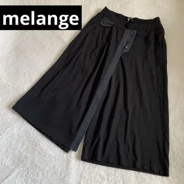 melange 메 스칸츠 와이드 팬츠 변형 블랙