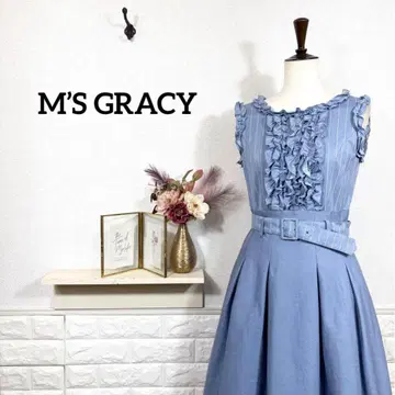 M'S GRACY 프릴 달린 슬리브리스 원피스