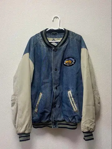 데님 바시티 자켓 스타일 자켓