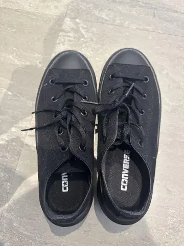 CONVERSE 블랙 로우컷 스니커즈 US4 JP23