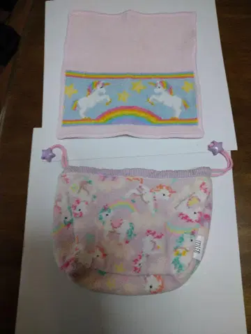 페이러 유니콘 패턴 복조리와 손수건
