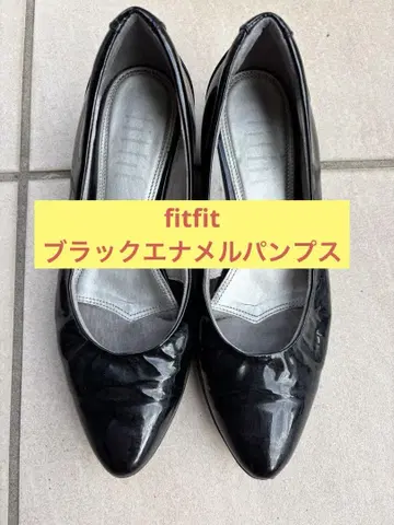 [ fitfit ] 블랙 에나멜 펌프스