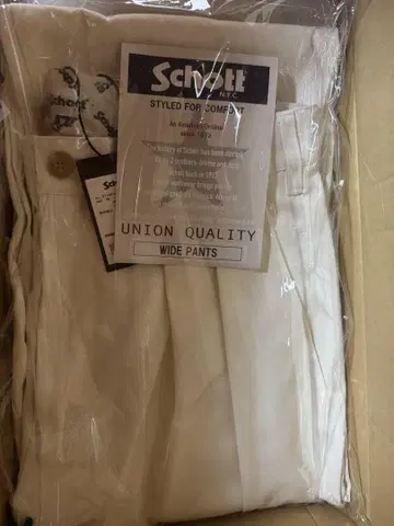 Schott TC 더블 플리츠 와이드 팬츠