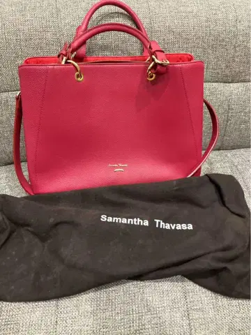 Samantha Thavasa 빨간색 핸드백 수납 가방 포함