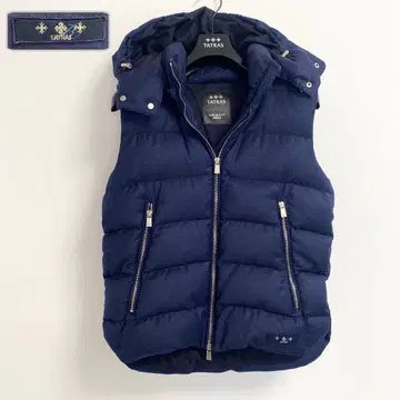 [인기] TATRAS 네이비 다운 베스트 후드 부착