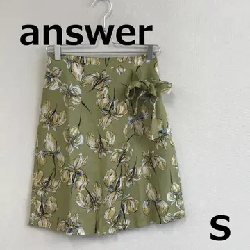 C0925A15 [ answer ] 랩 스커트풍 꽃무늬 스커트