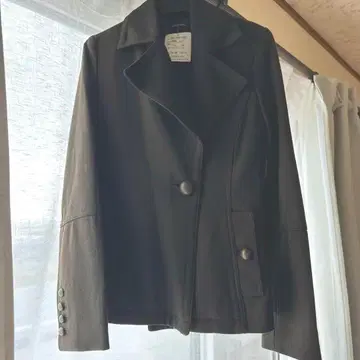 EGOIST 더블 버튼 자켓 브라운