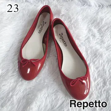 레페토 Repetto 펌프스 에나멜 플랫 발레 빨간색 레드 23