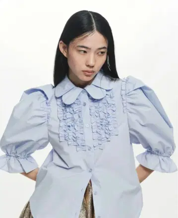 Bibiy 비비 CORA PUFF BLOUSE 블라우스 블루 완판템