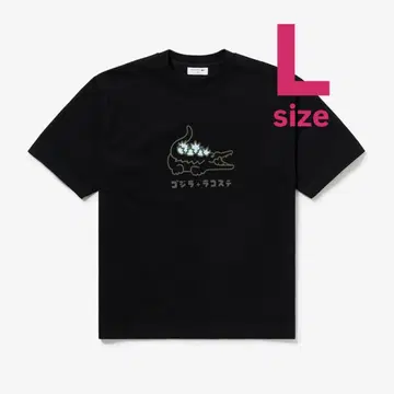 LACOSTE 고질라 콜라보 T셔츠 BLACK 5-L 사이즈