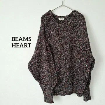 BEAMS HEART 컬러풀실 니트 스웨터