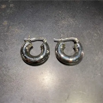 SILVER925 WIDE HOOP EARRINGS / 실버 / 귀걸이