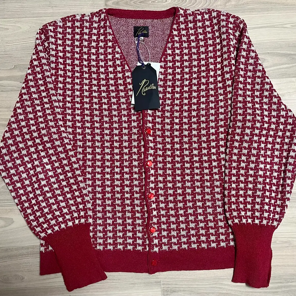 Needles ニードルズ Vneck Cardigan-Houndstooth ニードルズ Needles
