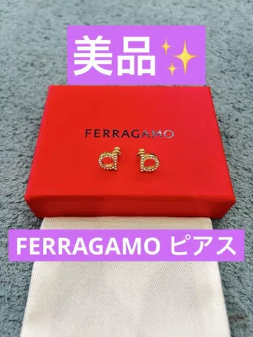 FERRAGAMO 골드 D자형 귀걸이