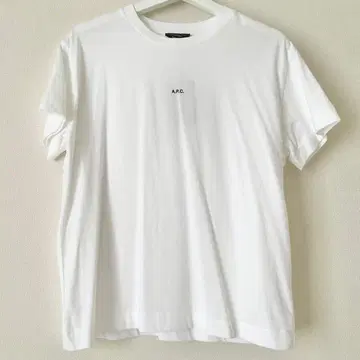 미사용 택 포함 아페쎄 A.P.C. 상의 반팔 T셔츠 화이트