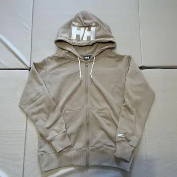 Helly Hansen 베이지 후드 부착 지퍼 후드티