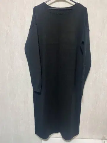 LOUNIE 블랙 니트 롱 원피스