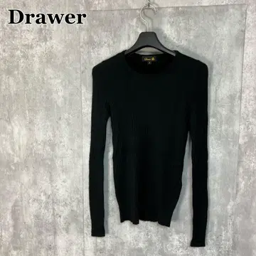 Drawer 18G 캐시미어 실크 리브 니트 크루넥 니트 1