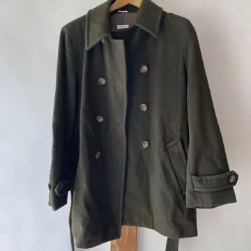 MAX&Co. 다크 올리브 그린 피 코트