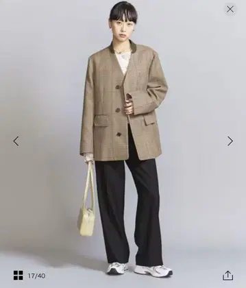 뷰티 앤 유스 속기모 백 밴딩 스트레이트 팬츠