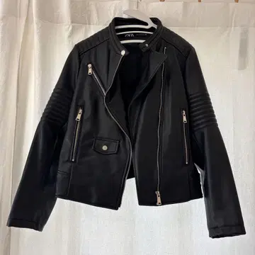 ZARA 블랙 라이더 자켓 XL