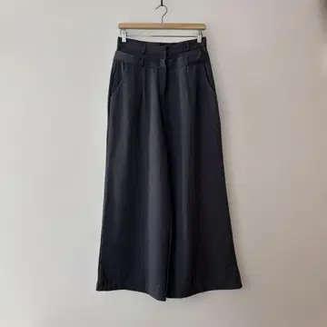 used 더블 벨트 루프 팬츠 와이드 팬츠