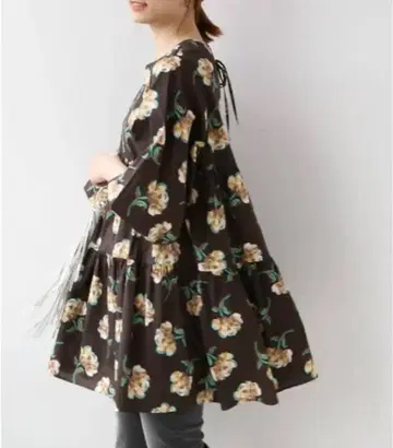 정가 16500엔 2way LIBERTY 코튼 티어드 2way 브라운