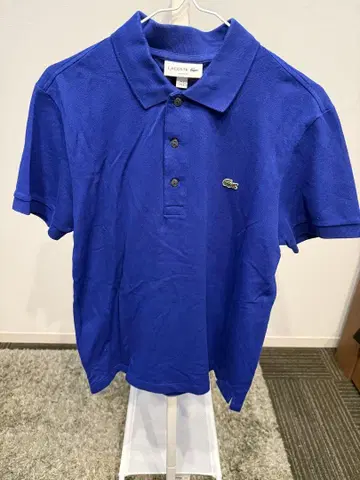 LACOSTE 슬림핏 피케 셔츠 블루