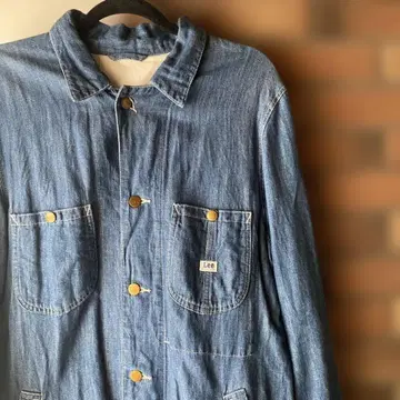 Lee 데님 블루 롱 자켓