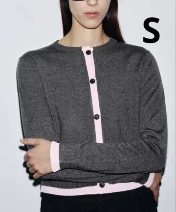 ZARA 자라 콤비 니트 가디건 새상품, 미사용