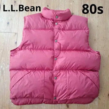 80s L.L.Bean 엘엘빈 다운 베스트 빨간색 레드