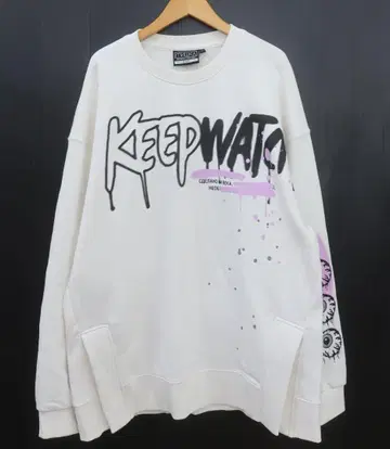 MISHKA 미시카 KEEP WATCH 드립 폰트 맨투맨