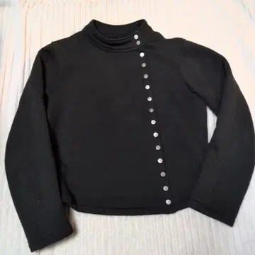 애니에스 베이 코튼 가디건 블랙 스탠드 카라 속기모 사이즈 2