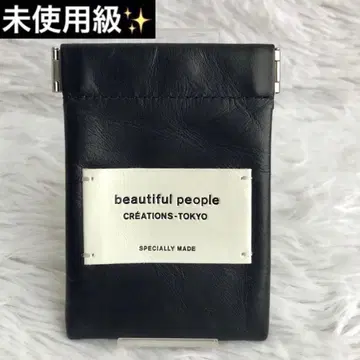 코인 케이스 여성용 브랜드 블랙 beautiful people 가죽