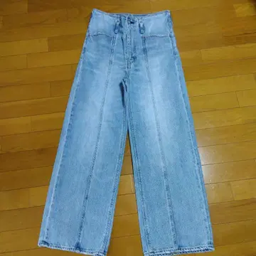 MOUSSY 하이웨스트 와이드 데님 배기 팬츠