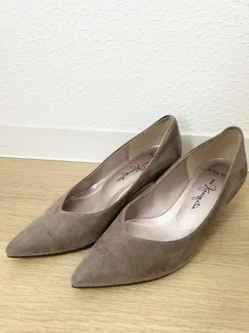 카네마츠 스웨이드 펌프스 22cm 그레이지