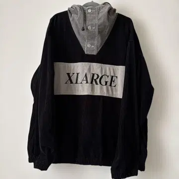 XLARGE 코듀로이 후드티 엑스라지 후드티 자수 로고